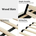 VIPLOV Bed Frame with Upholstered Velvet Button Tufted Headboard, Mattress Foundation with Wooden Slat Support, No Box Spring Needed, Easy Assembly, Noise Free,